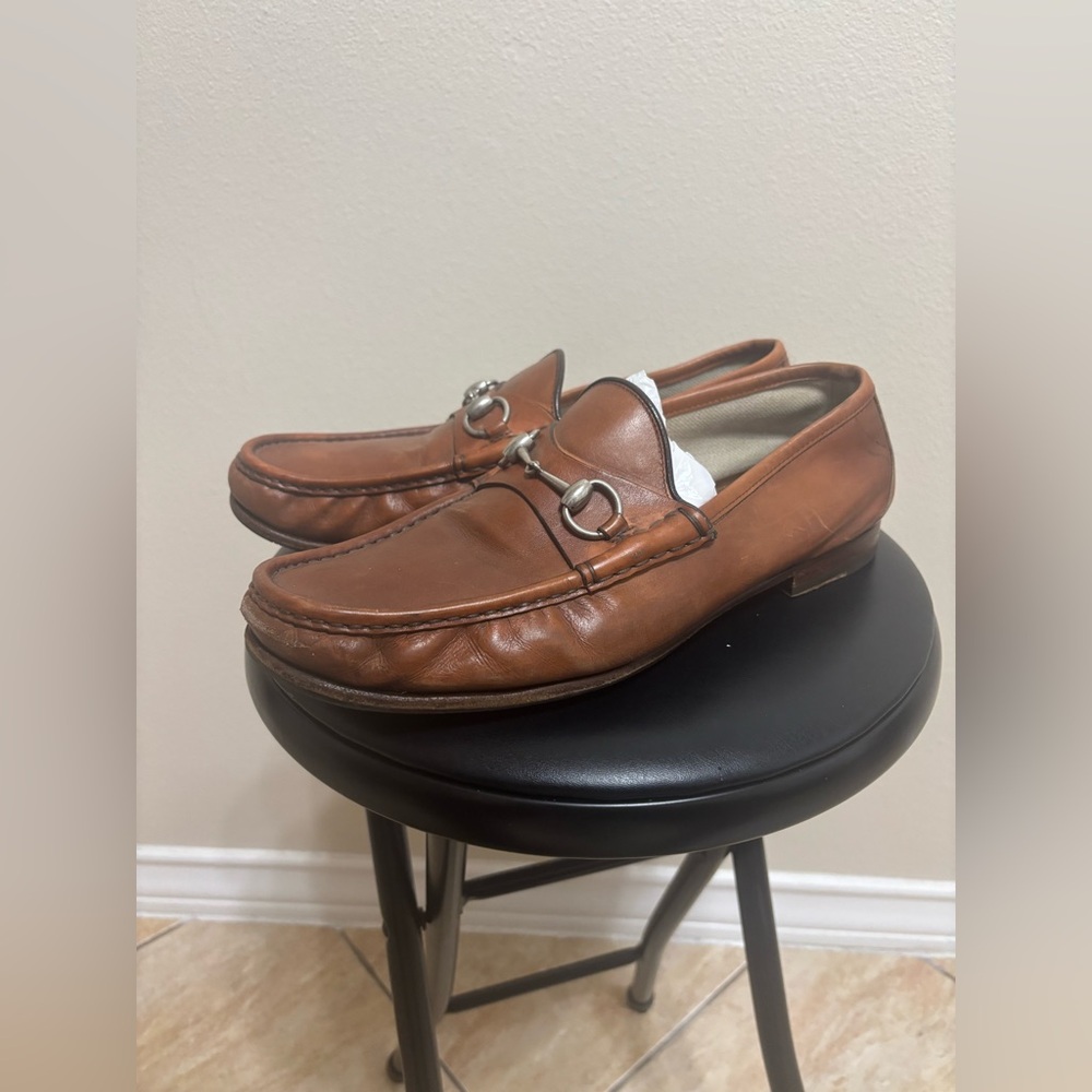 GUCCI 1953 Silver Horsebit Leather Loafer Brown Sz 10.5 $1000 Brixton Jordaan - Picture 15 of 15